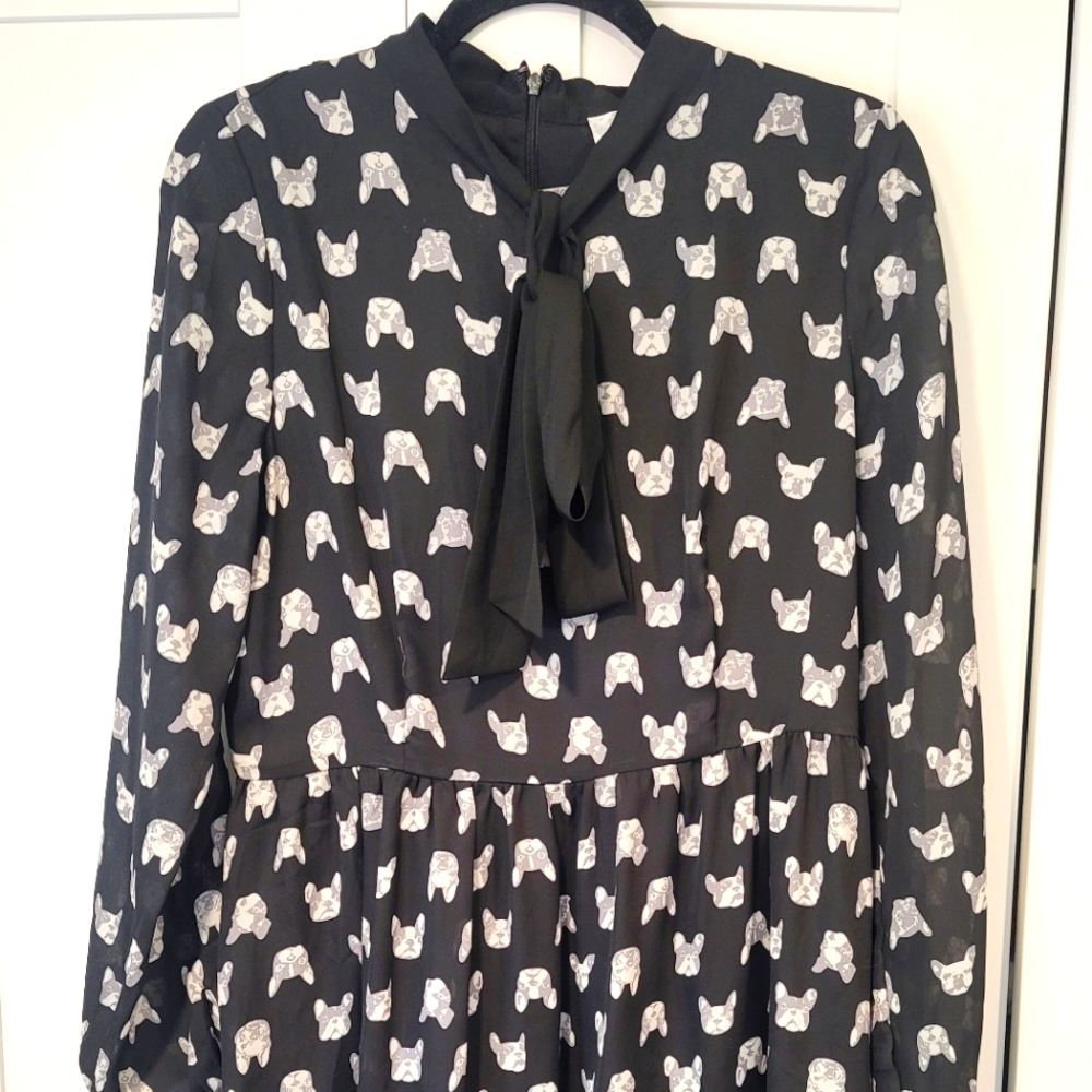 ModCloth French Bulldog Print Dress